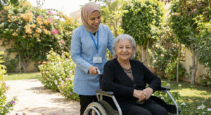 جليسة مسنين بالشفت