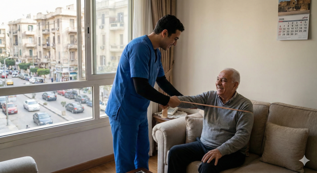 جليس مسنين مقيم بالمنزل