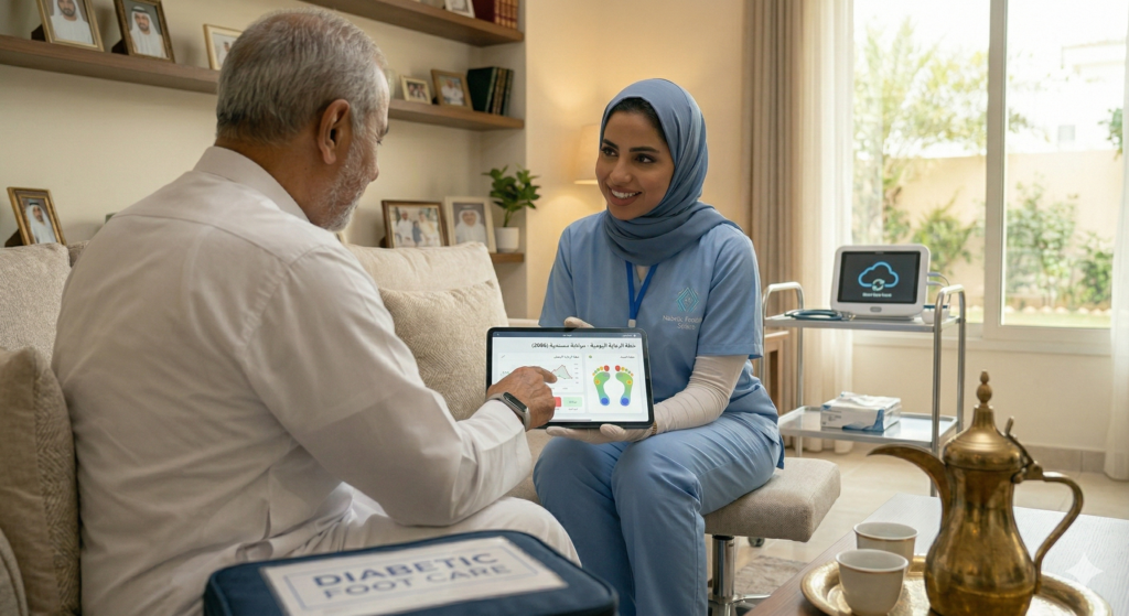 تمريض منزلي لمرضى القدم السكري