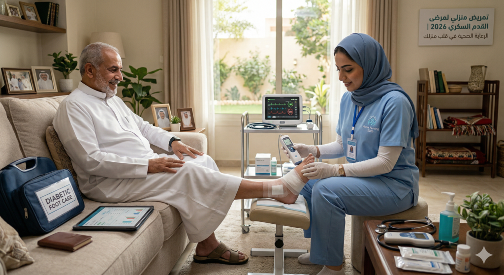 تمريض منزلي لمرضى القدم السكري