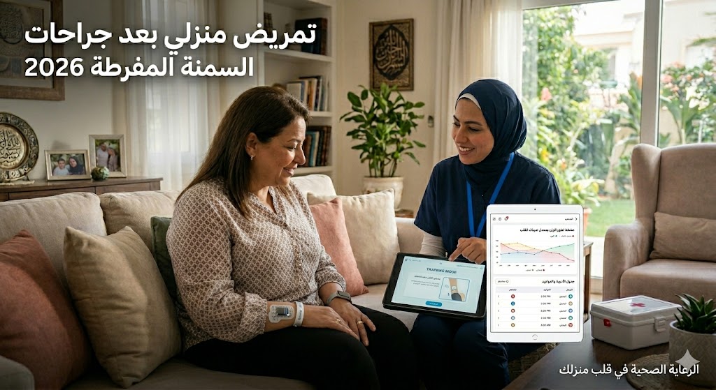 تمريض منزلي بعد جراحات السمنة المفرطة